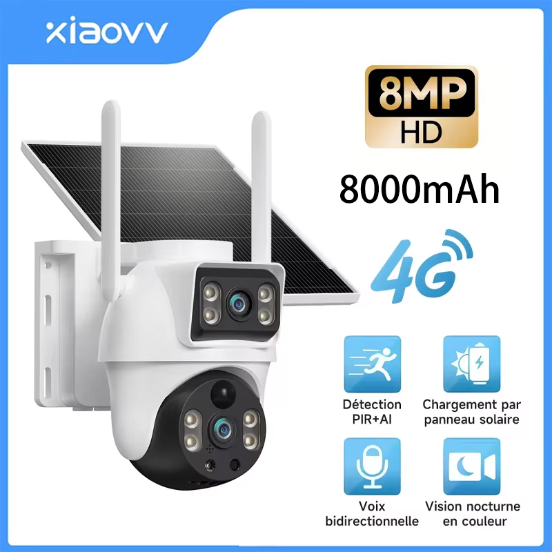 Garden Camera - XIAOVV 8MP 4G LTE Güneş Enerjili