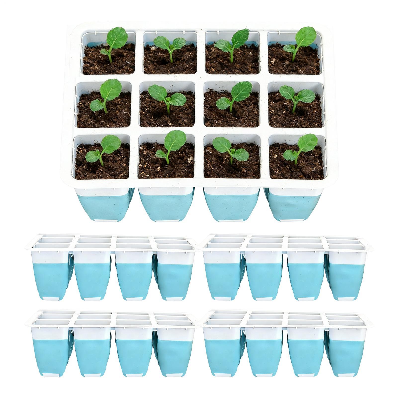 Indoor Garden Kit - 5'li Paket Silikon Tohum Başlangıç ​​Tepsileri