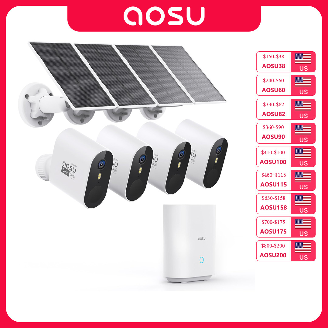 Garden Camera - AOSU 5MP Solar Kamera Sistemi Dış
