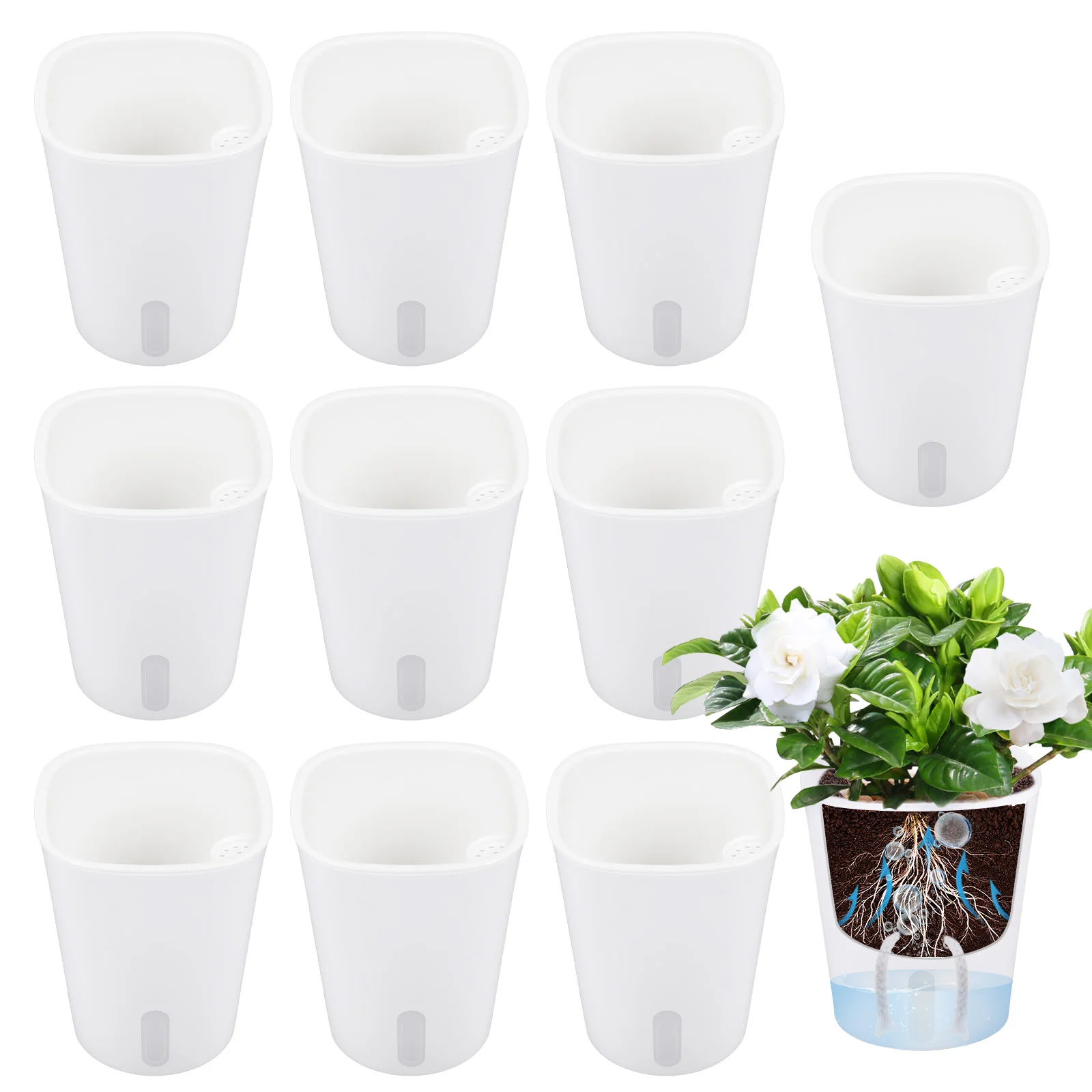 Hydroponic Grow Pod - 10 adet Kendinden Sulanan Ekici Tembel