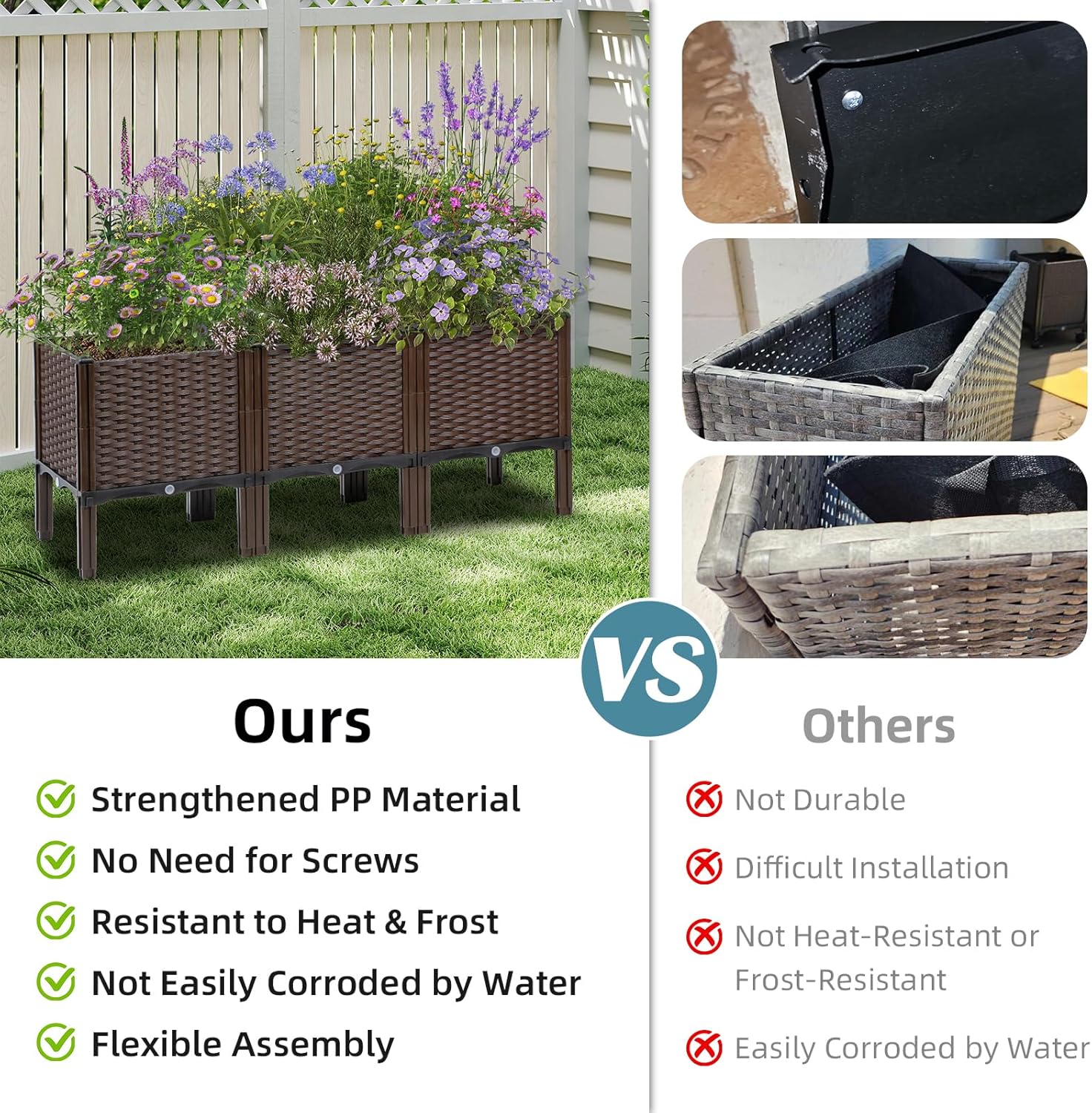 Dış Mekan Bahçe Rattan Saksısı - Self Watering Planter incelemesi ve fiyatı